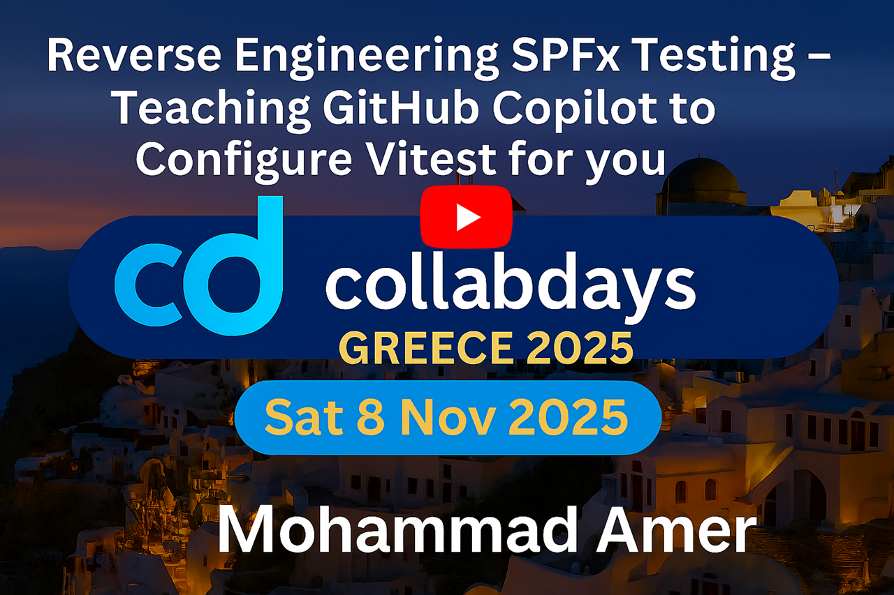 Reverse Engineering SPFx Testing - Teaching GitHub Copilot to Configure Vitest for you