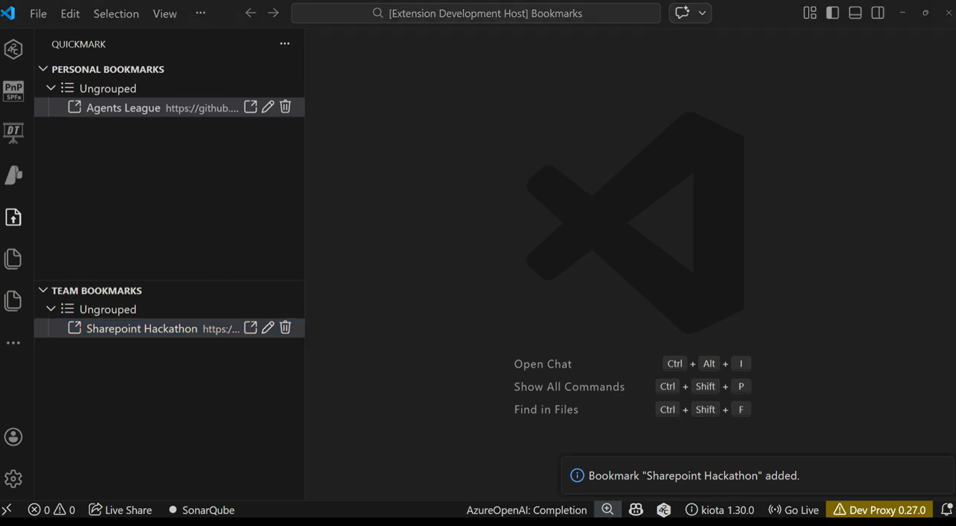 QuickMark VS Code extension